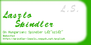 laszlo spindler business card